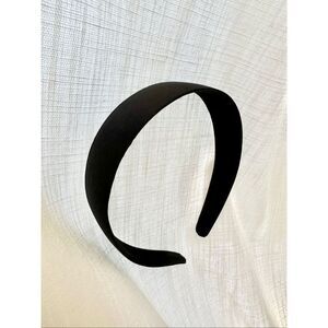 Black satin like finish wide headband